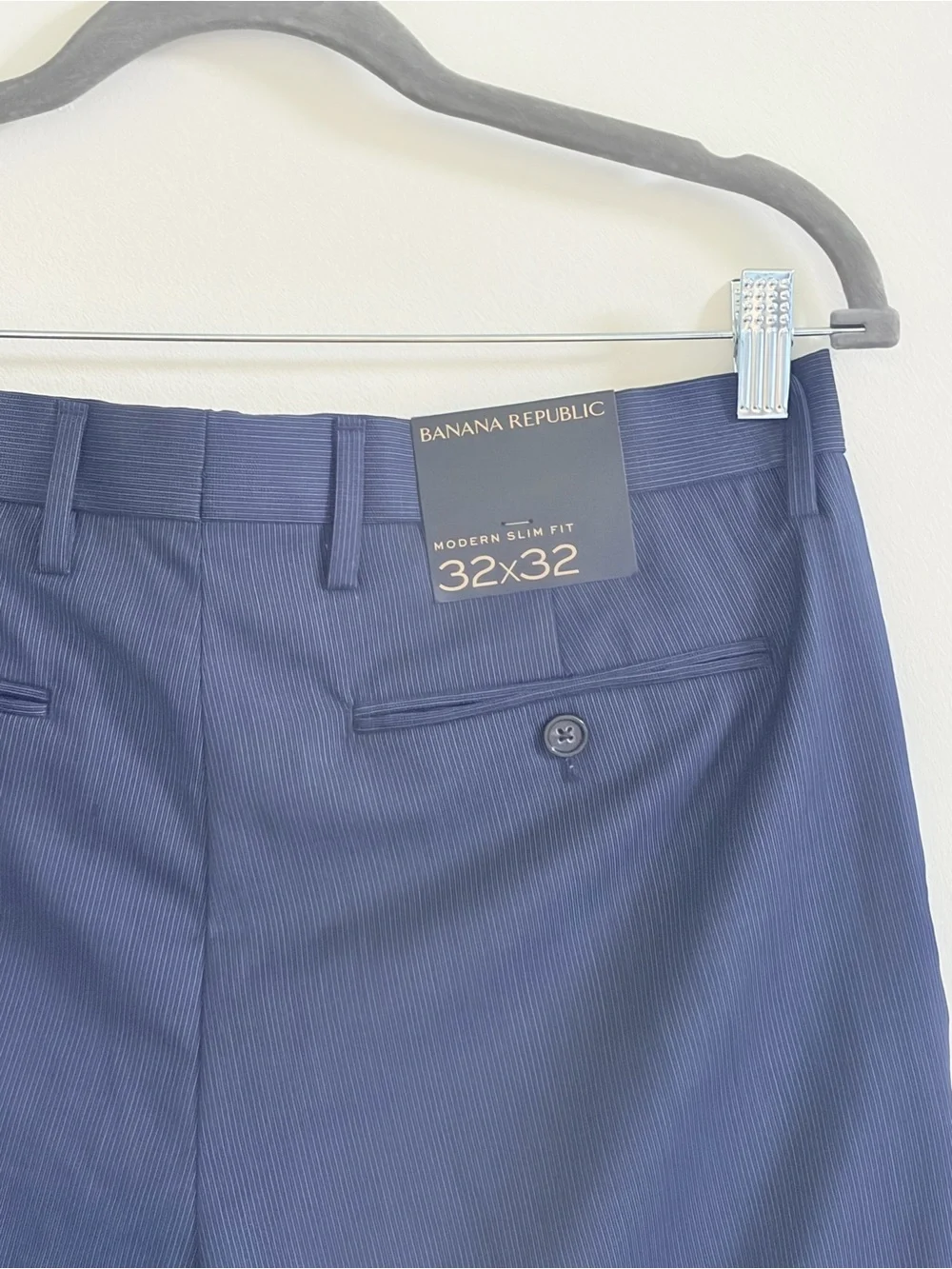 BANANA REPUBLIC Modern Slim Fit Dress Pants Trousers Mens 32 x 32 Wool NEW NWT
